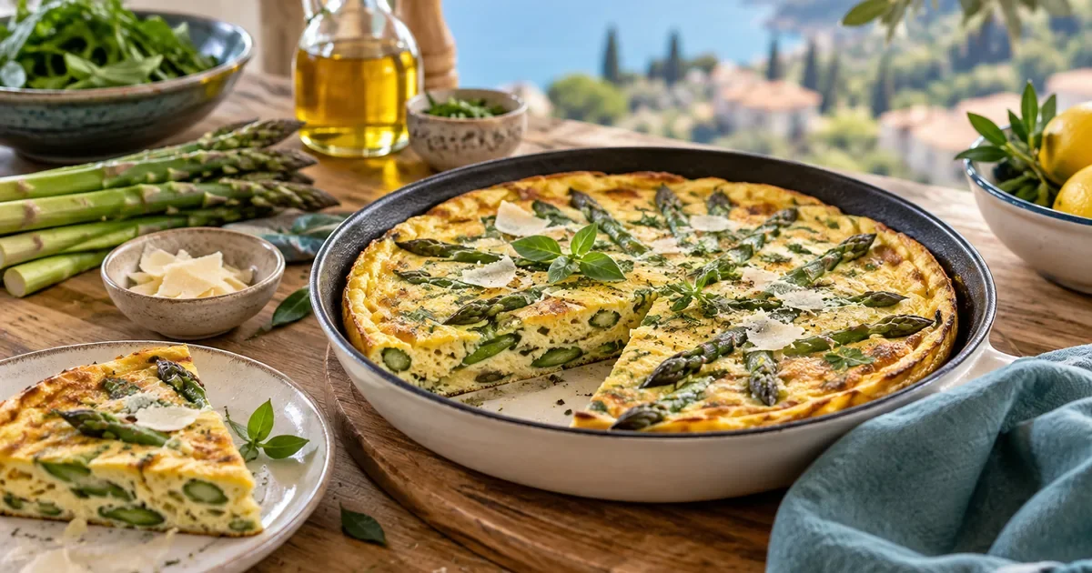 Frittata aux asperges, le plat italien complet et léger