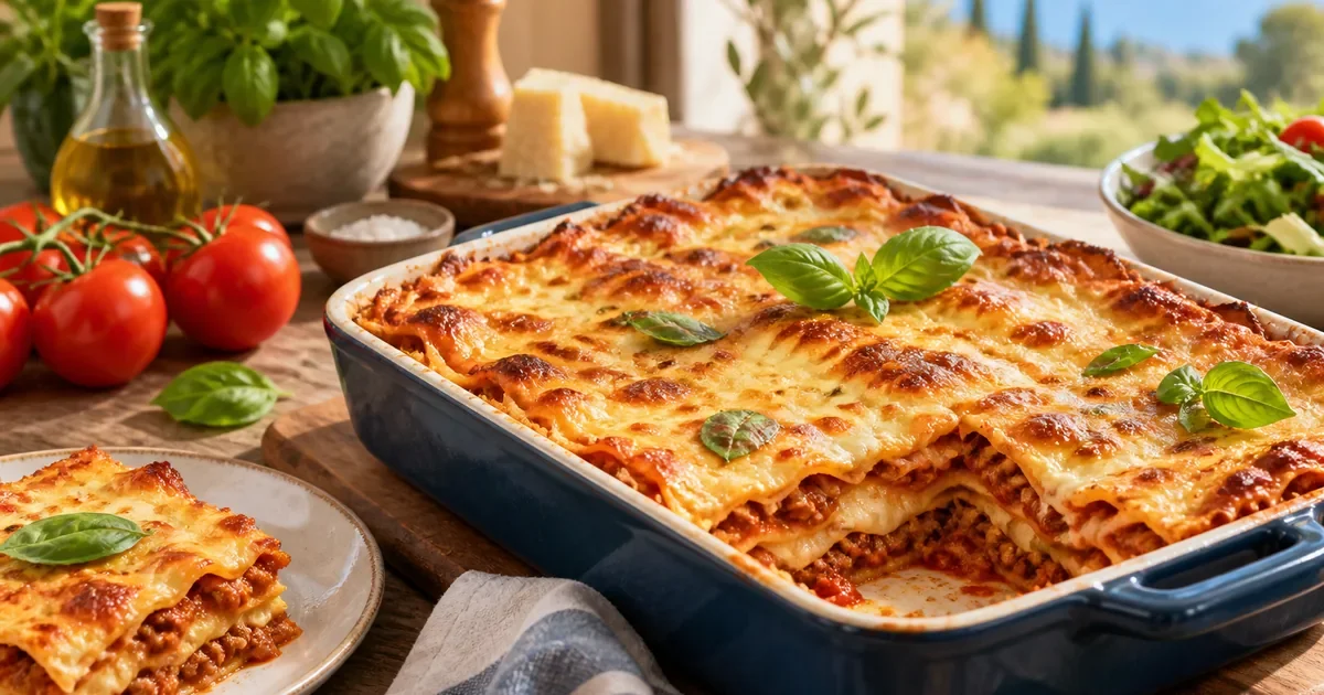 Lasagnes gourmandes maison aux poireaux et au poulet, version légère