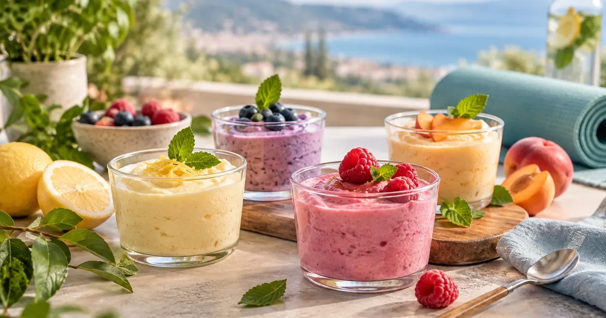 Mousse de fruits légère à moins de 150 calories par personne