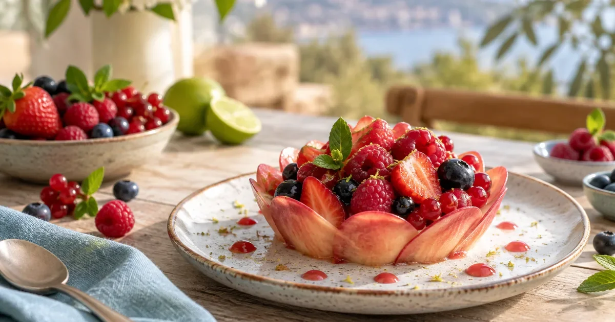 Corolle de fruits rouges acidulés, un dessert léger en un clin d'œil