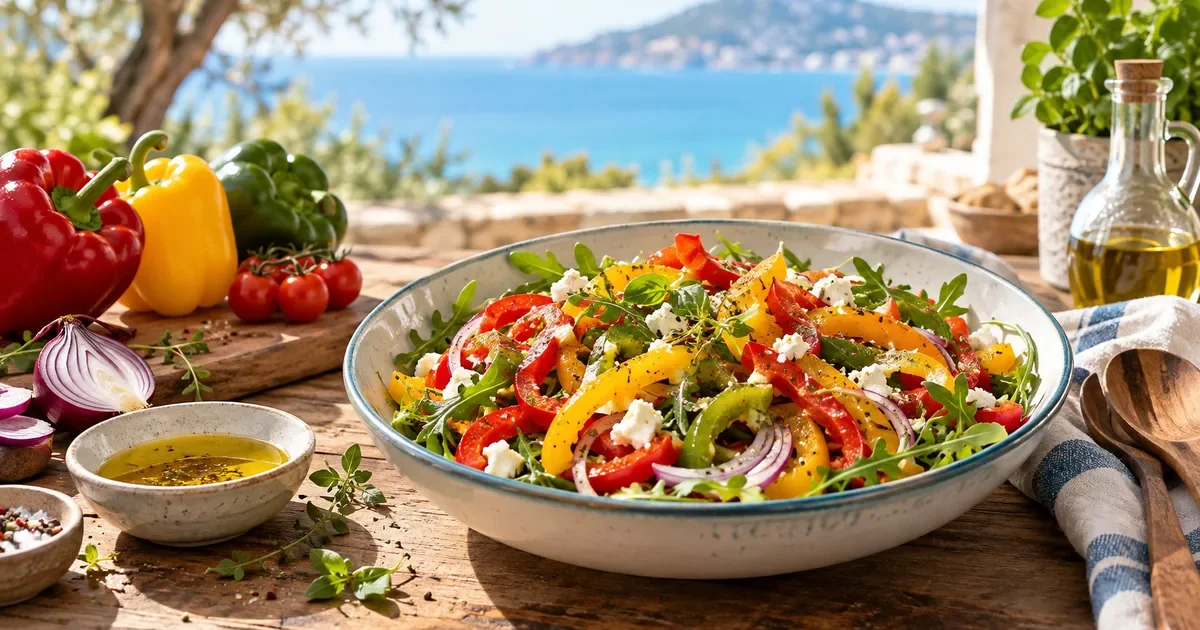 Salade aux trois poivrons et maïs, la fraîcheur vitaminée de l'été
