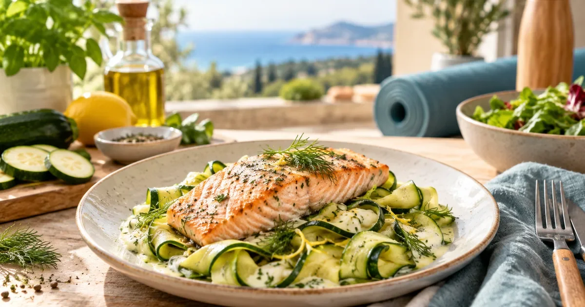 Tarte aux courgettes et au saumon, le duo léger et riche en oméga 3