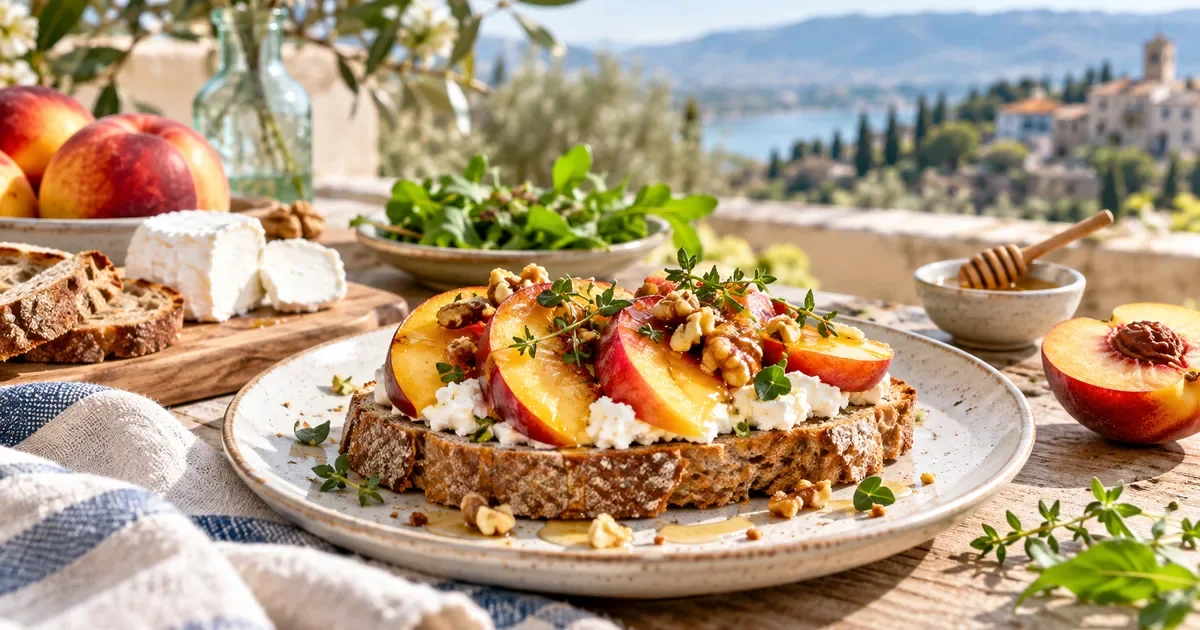 Tartine à la nectarine et au chèvre, l'entrée express anti-gaspillage