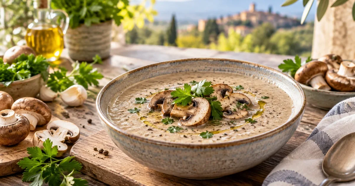 Soupe aux champignons facile, le velouté d'automne sans crème