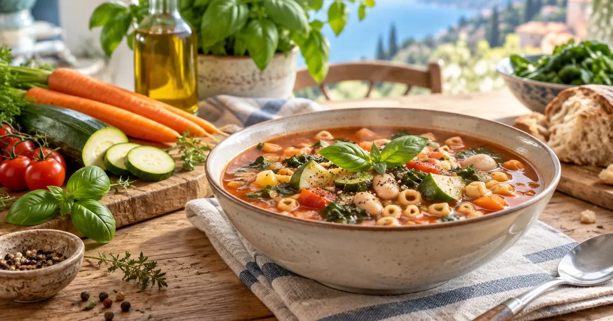 Minestrone aux légumes secs, la vraie recette italienne équilibrée