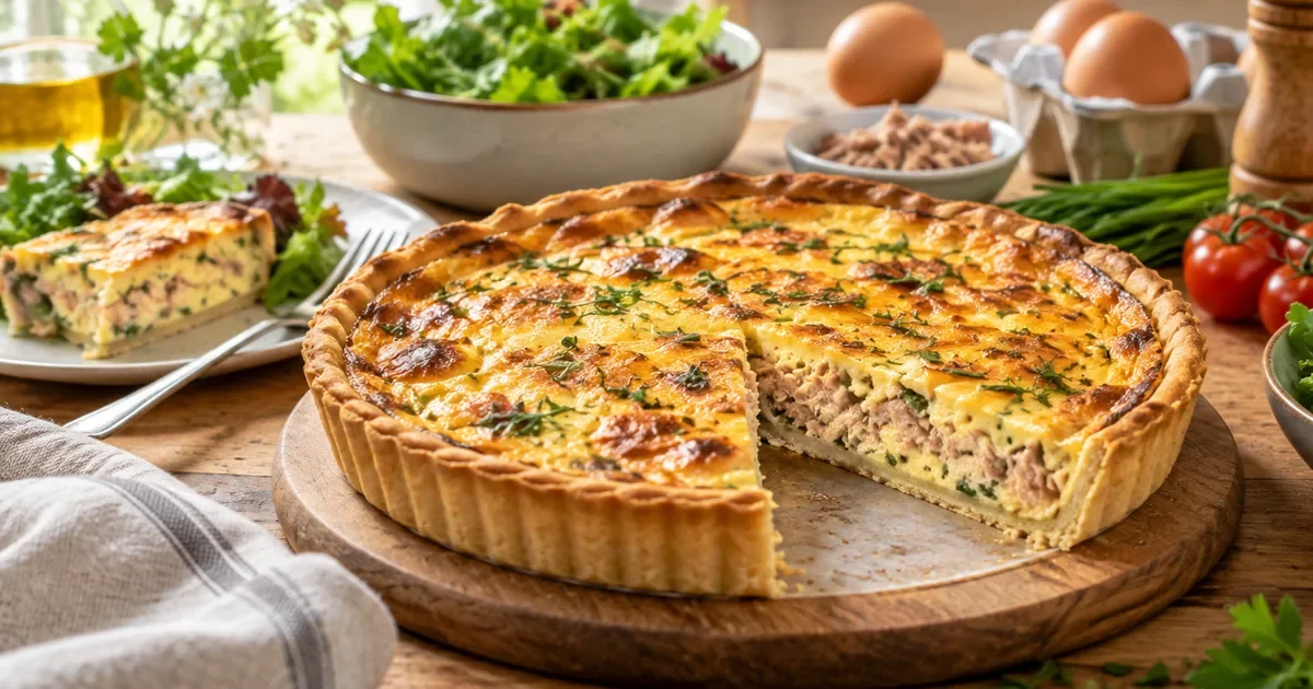 Quiche sans lardons au thon et au butternut, la tarte salée d'automne